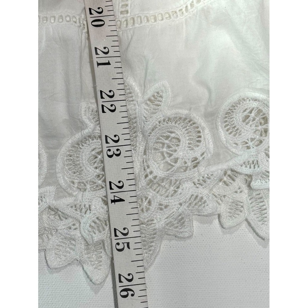 Lauren Ralph Lauren White Lace-Trim Spaghetti Strap Skirt - Picture 8 of 8